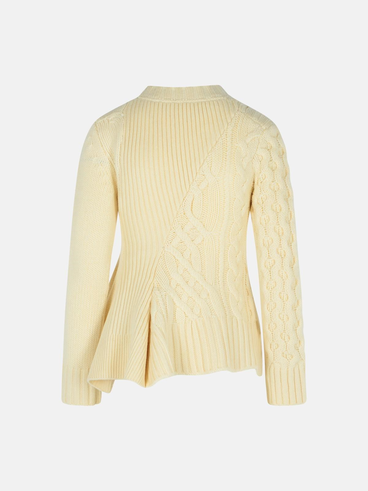 IVORY WOOL SWEATER - 3