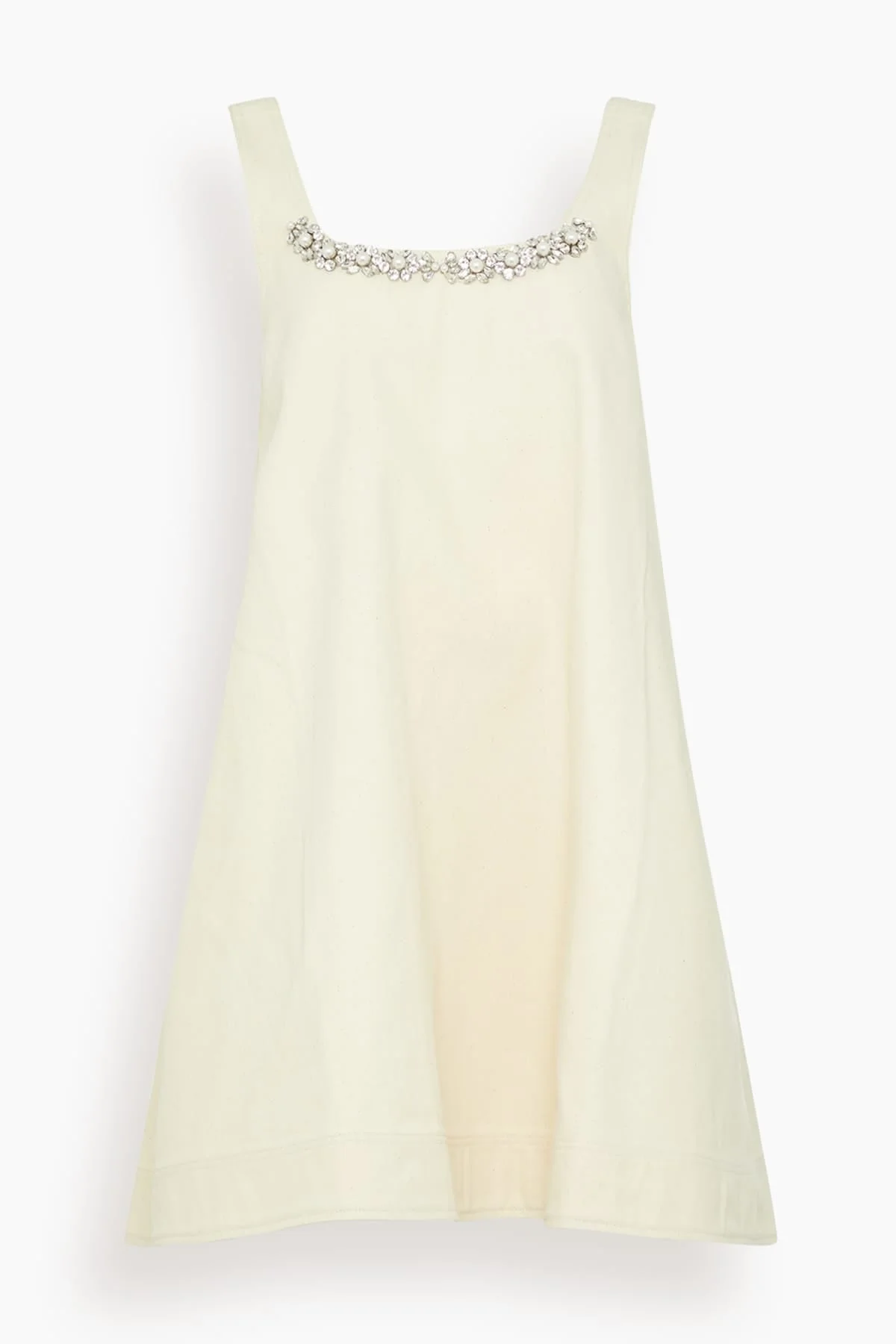 A-Line Mini Dress in Ecru/Pearl/Clear - 1