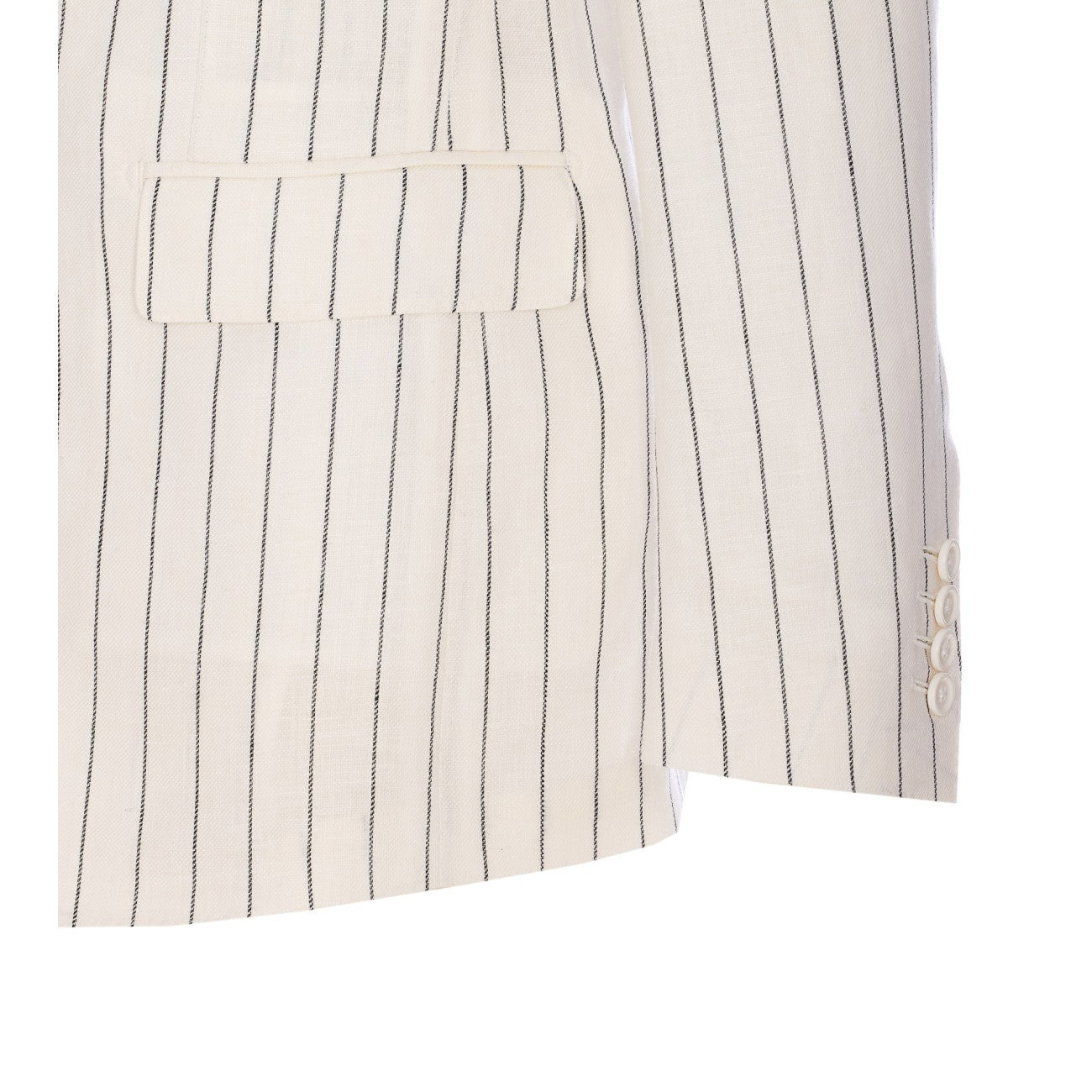 Dolce&Gabbana Men Pinstriped Monobreasted Linen Blazer - 3
