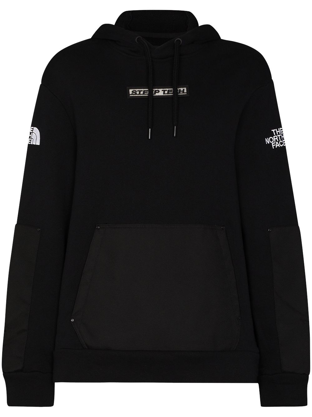 logo-embroidered cotton hoodie - 1