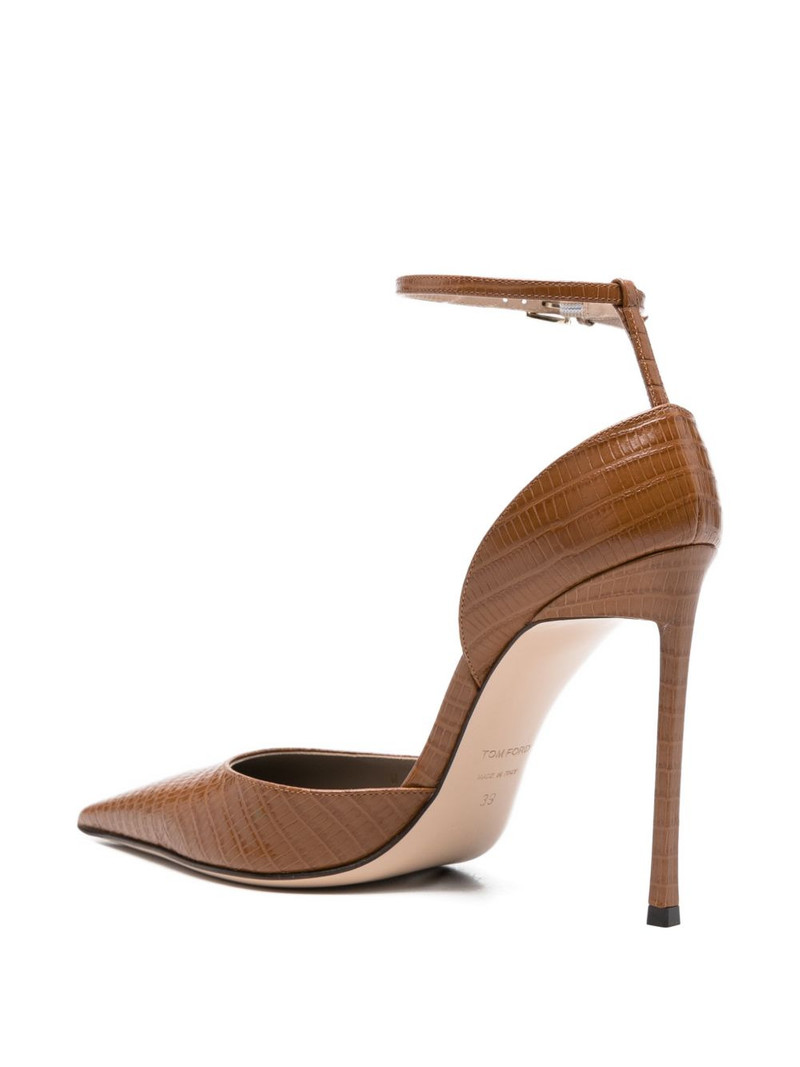 lizard-effect ankle-strap pumps 3