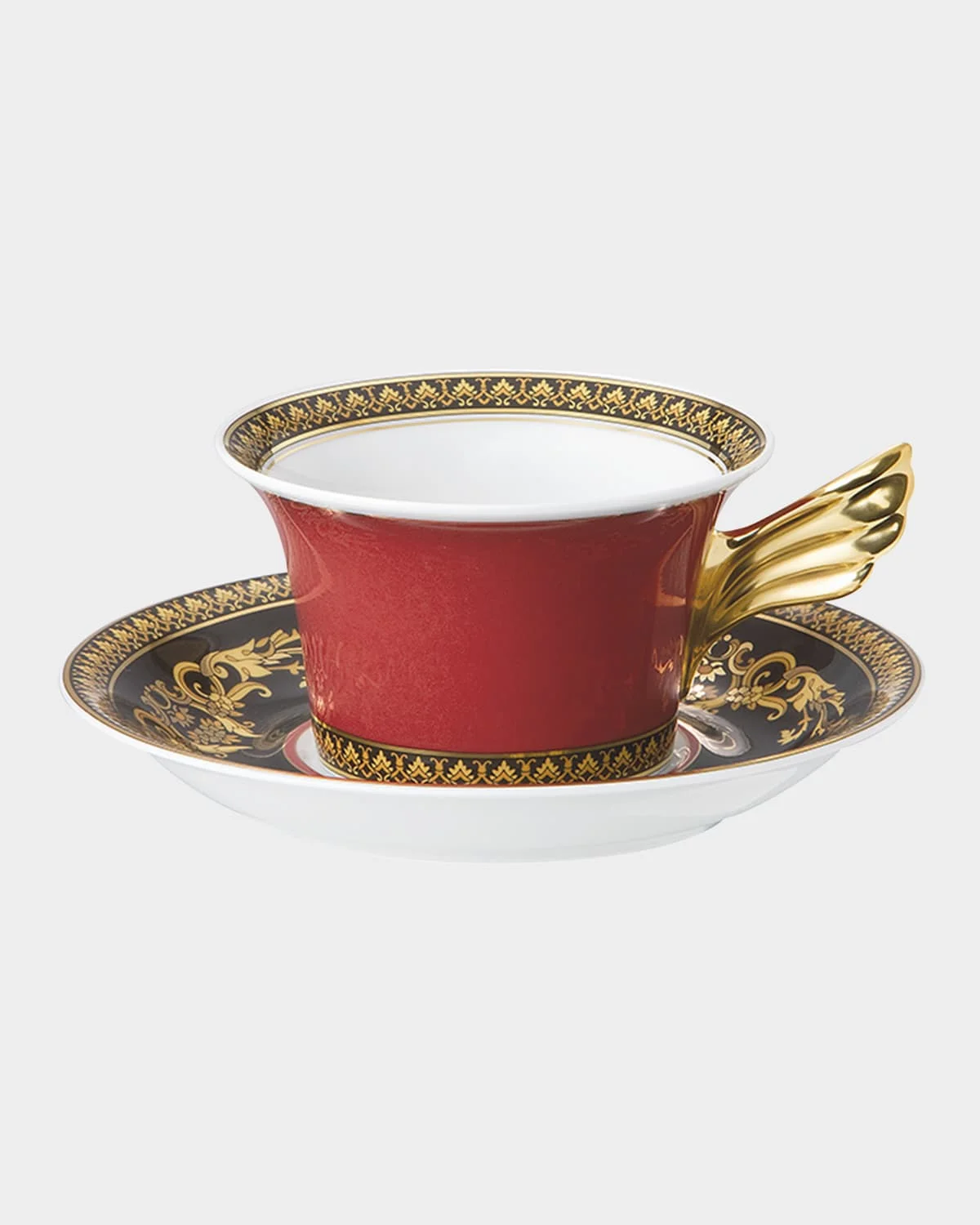 Medusa Red Tea Cup & Saucer - 1