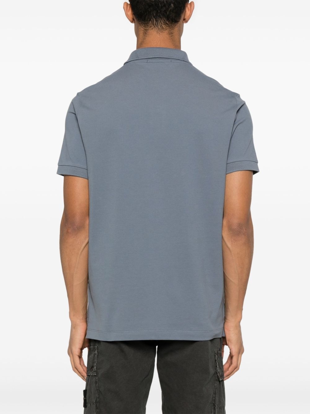 Compass-patch polo shirt - 3