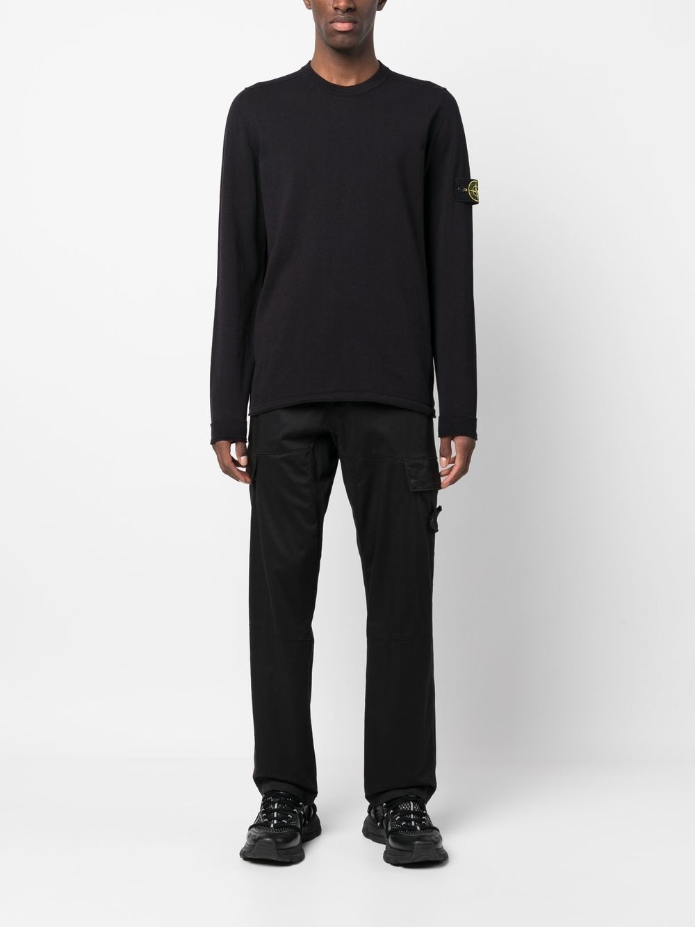 Compass-logo cotton jumper - 2