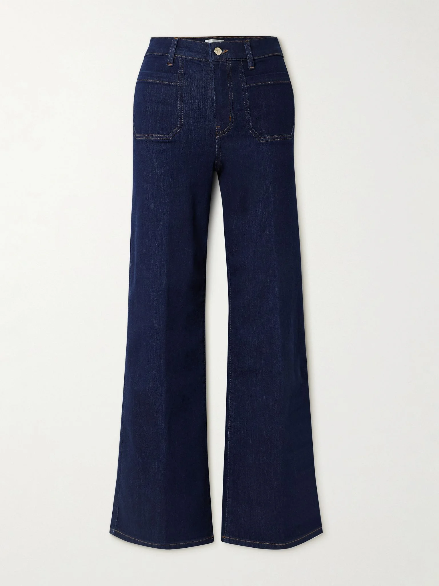 Le Slim Palazzo Modernist Pocket high-rise wide-leg jeans Dark denim - 1