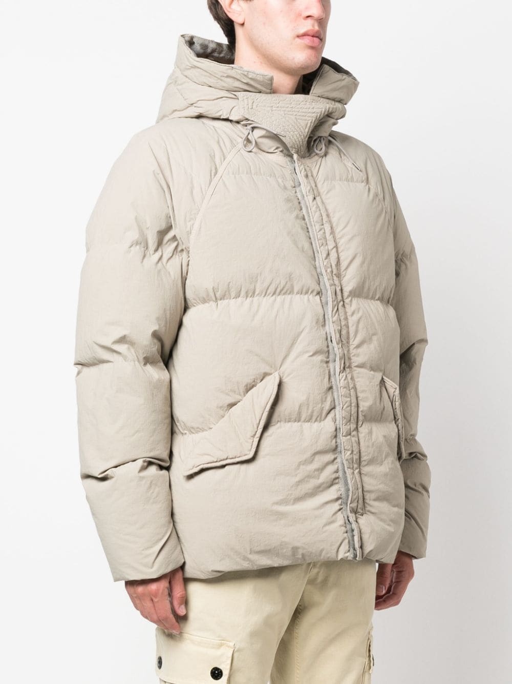 padded drawstring-hooded jacket - 6