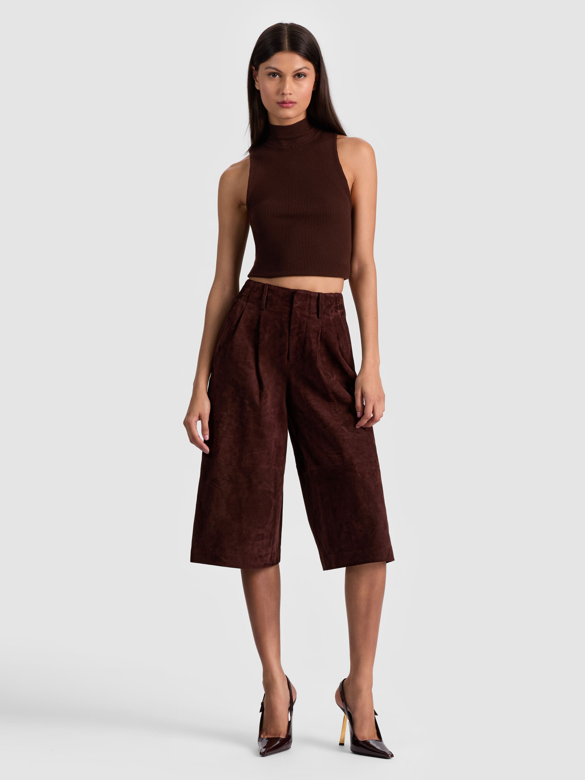ELOISE SUEDE GAUCHO PANT - 6