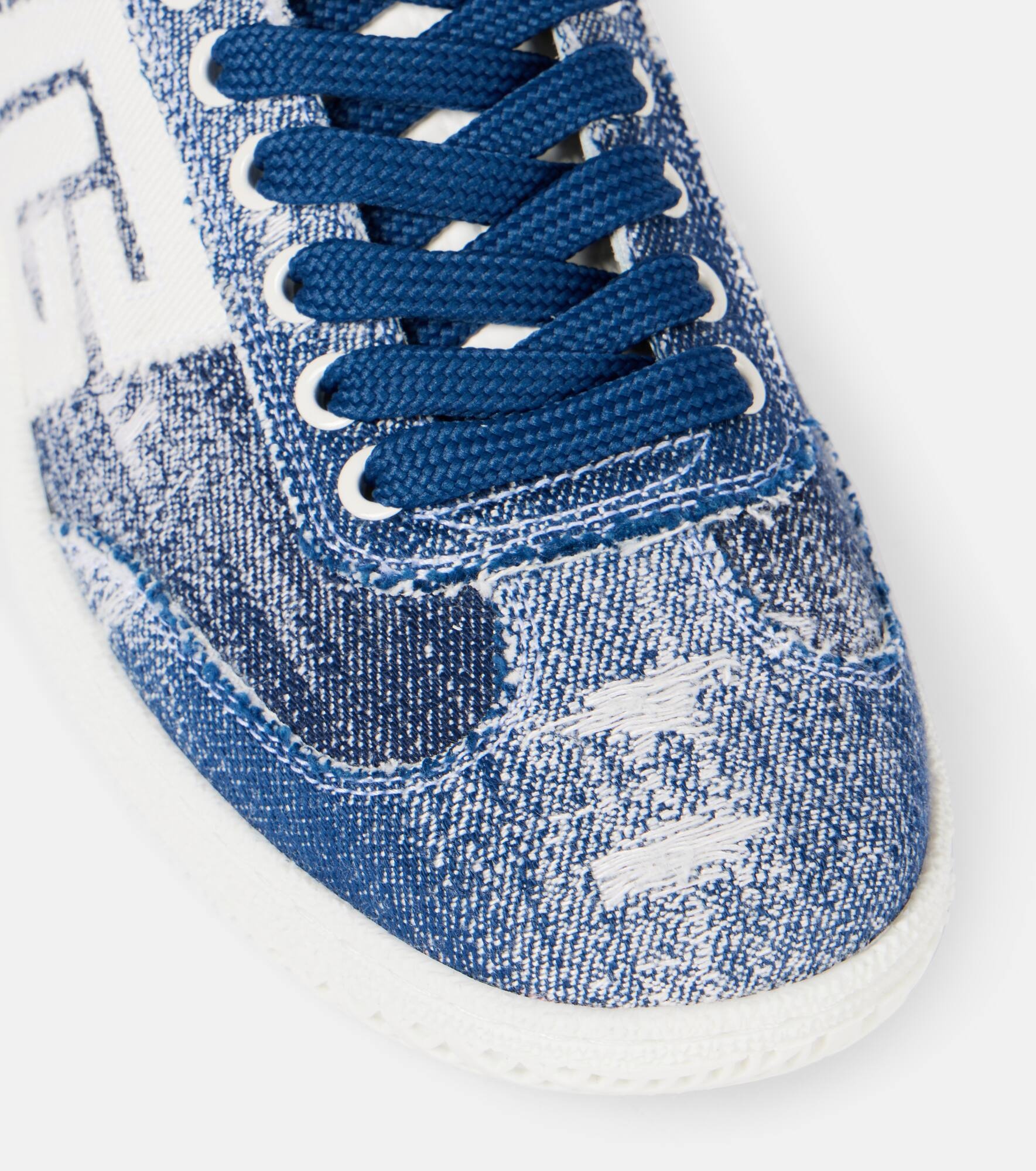 Swan denim sneakers - 5