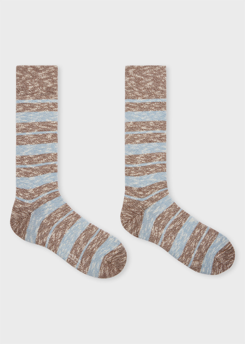 Paul Smith Grey Fleck Stripe Socks outlook