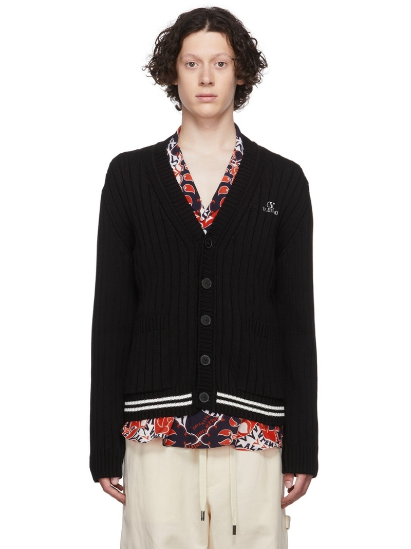 Black Cotton Cardigan 1
