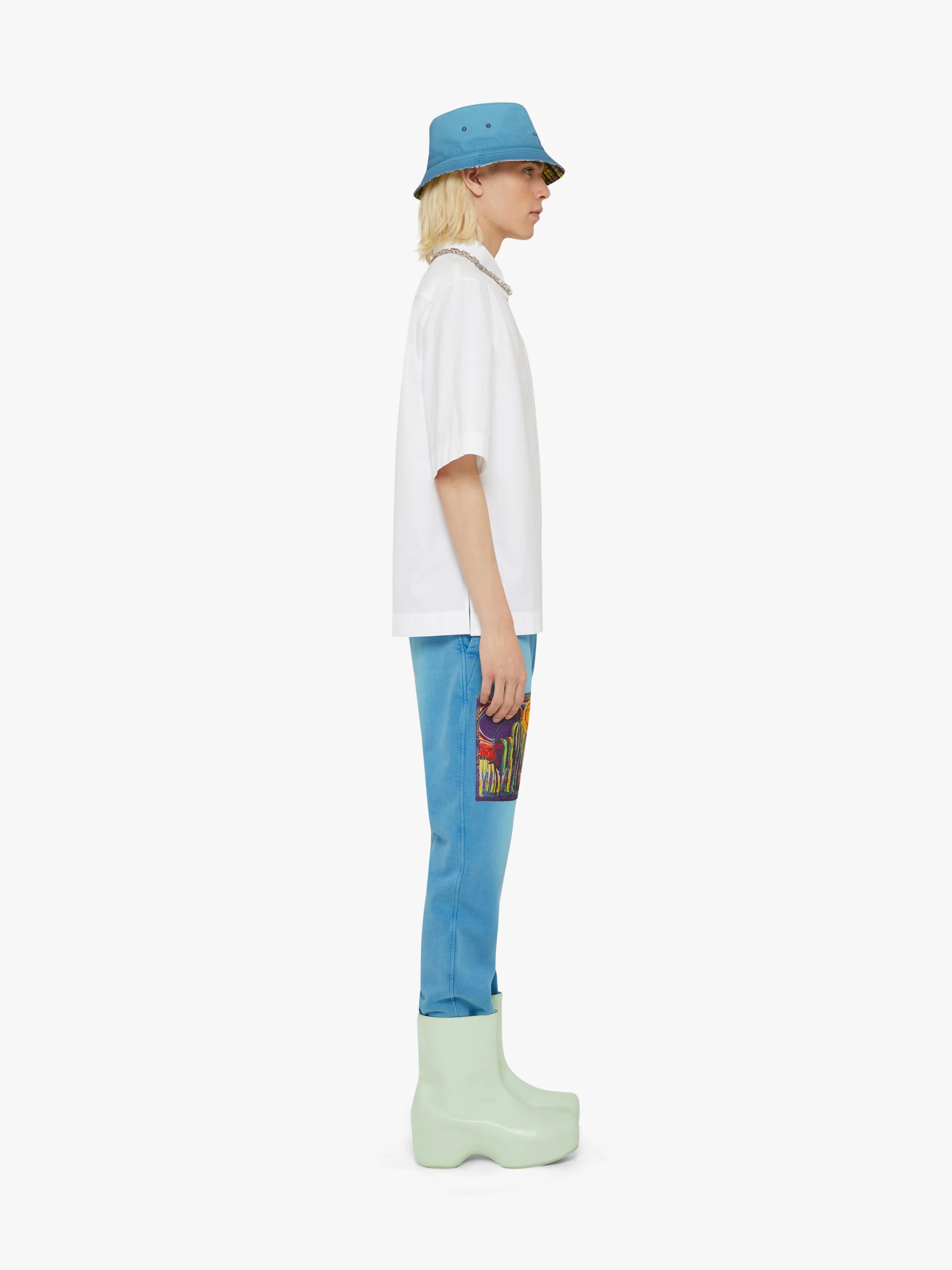 SLIM FIT JOGGER PANTS IN FELPA WITH REAPER EMBROIDERED PATCH - 3