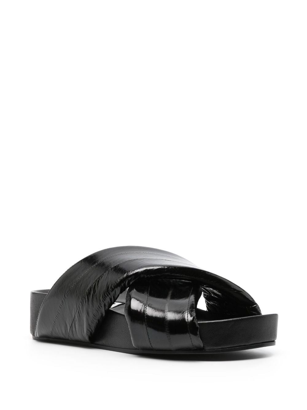 crossover-strap leather sandals - 2