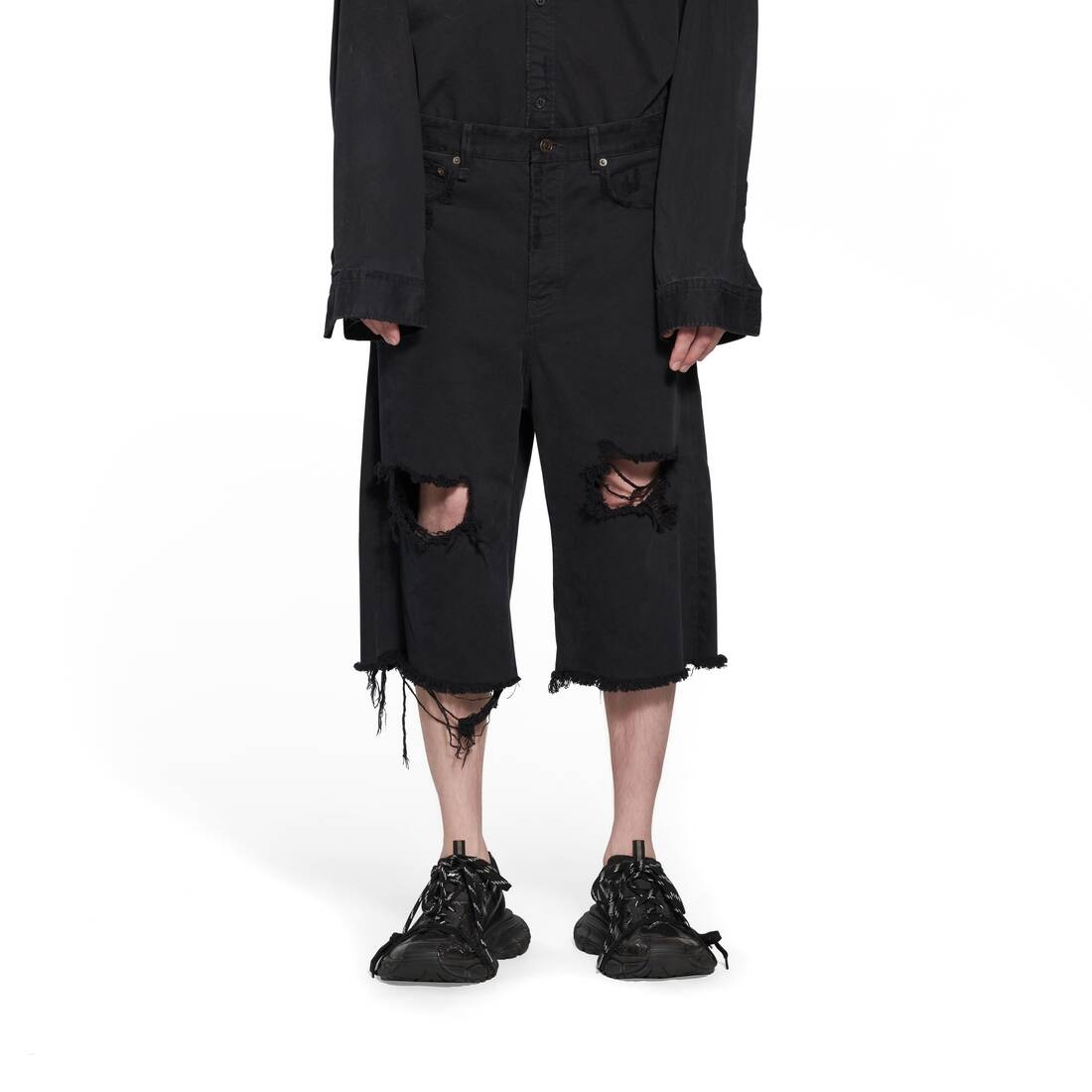 Men's Baggy Shorts in Black - 5