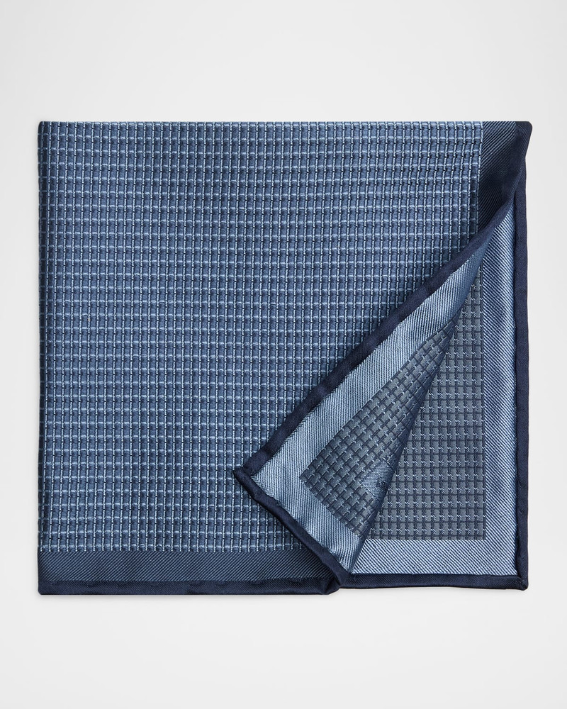 Brioni Men's Screen-Print Silk Pocket Square outlook