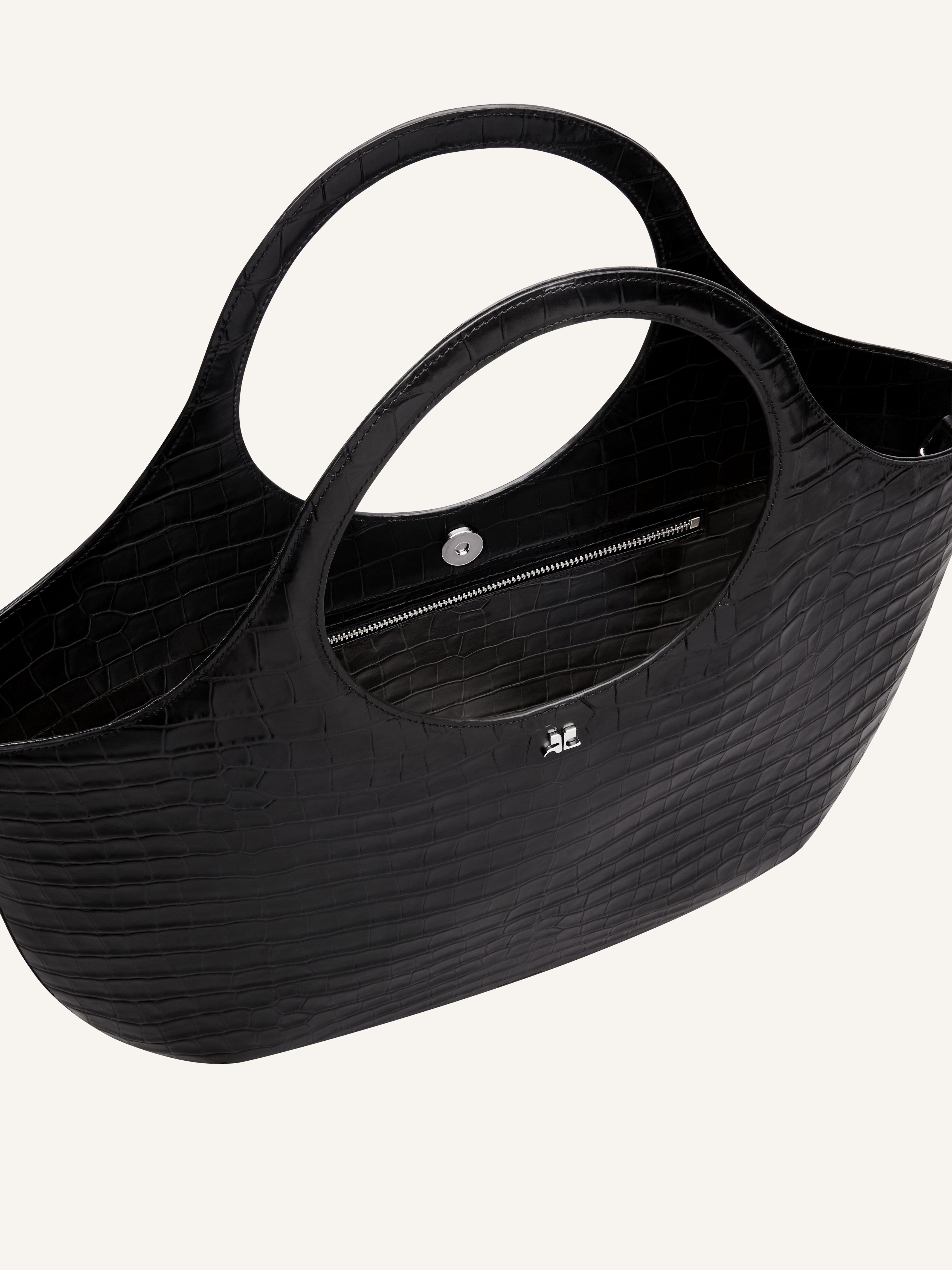 LARGE HOLY CROCO STAMPED BAG - 5