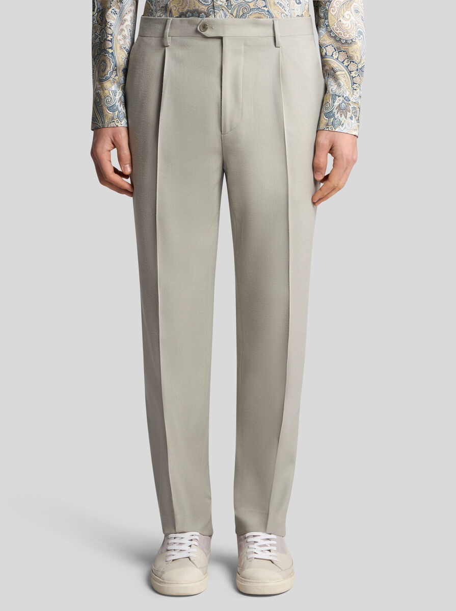 WOOL TROUSERS WITH PLEATS - 2