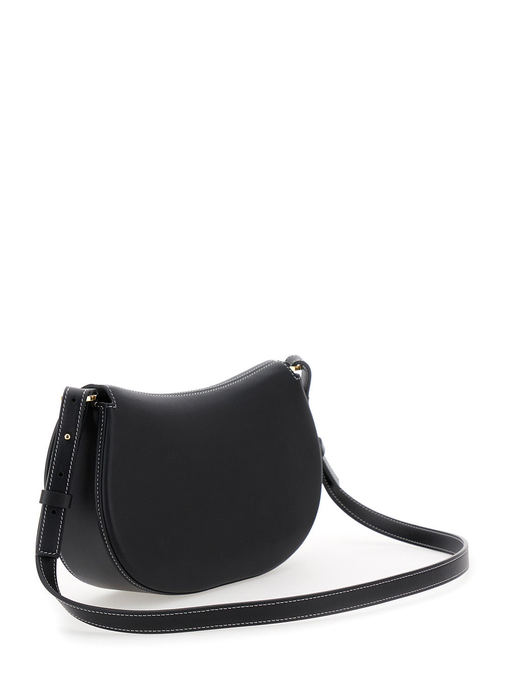 Valentino Garavani Women 'Ovhal Small' Black Shoulder Bag With Vlogo Signature In Leather Woman - 3