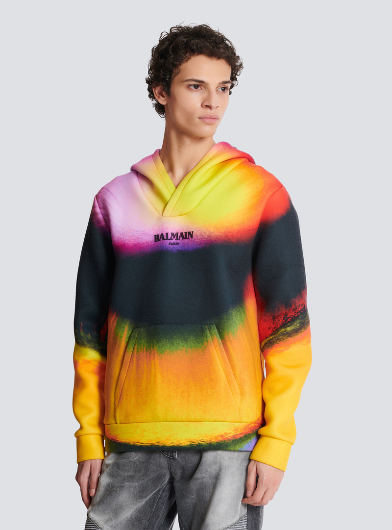 Neoprene hoodie with Ibby Njoya print 6