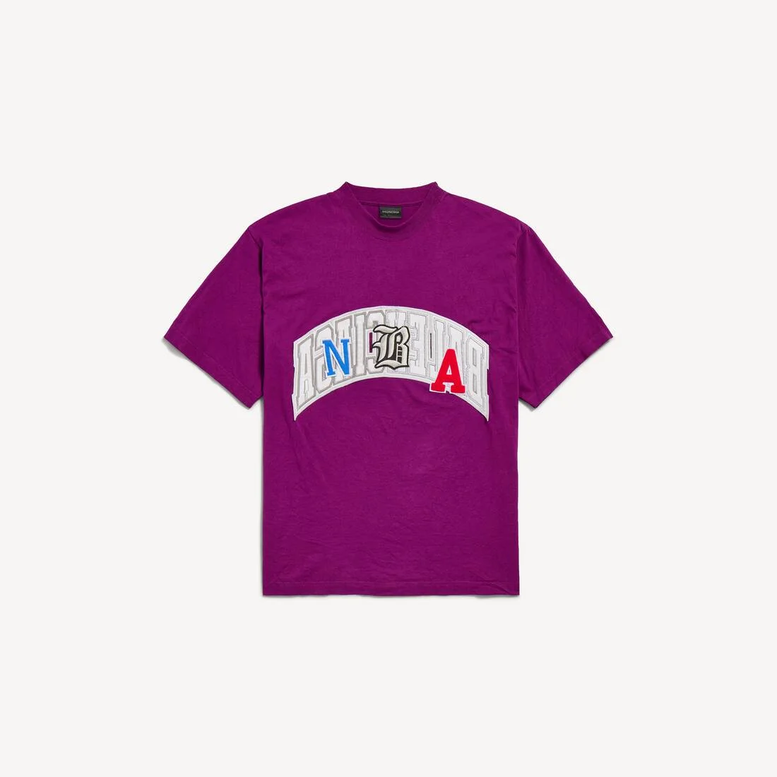 Men's Balenciaga | Nba Collaboration Oversized T-shirt in Violet - 1