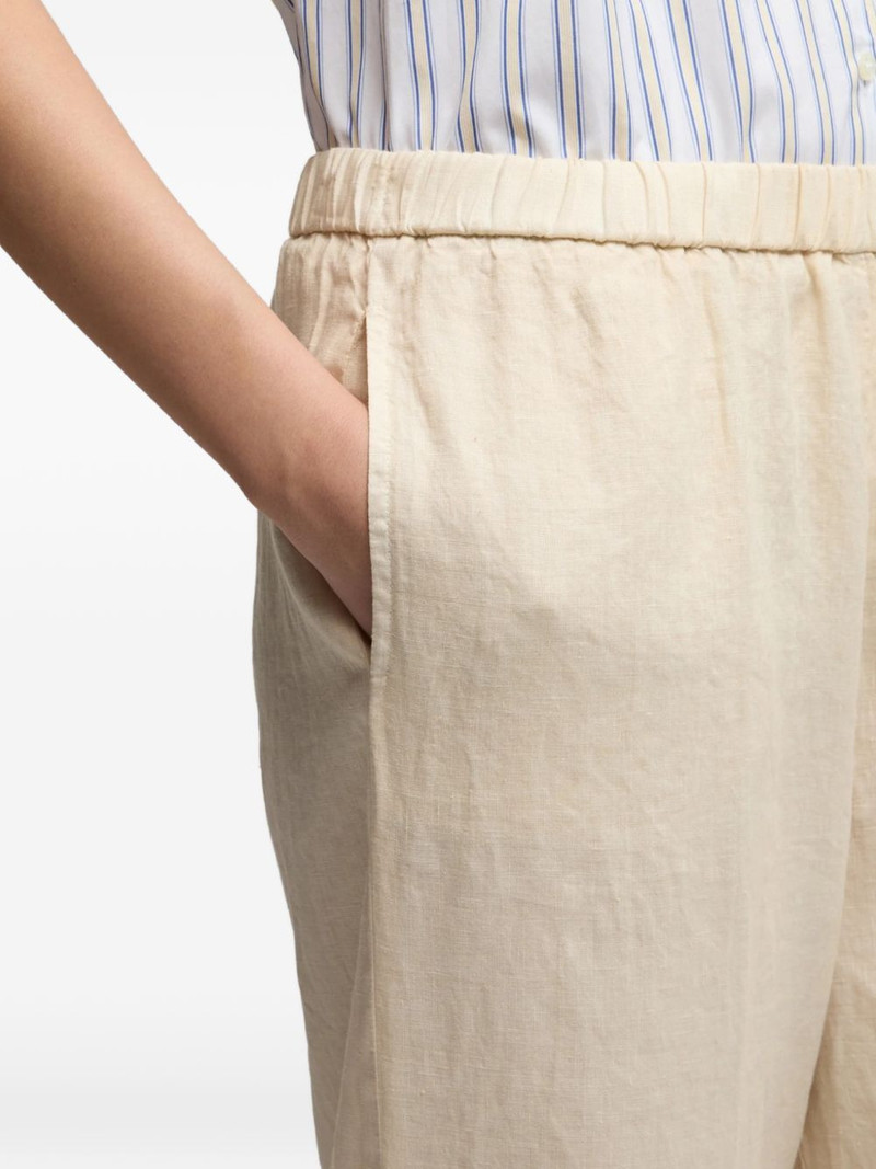 elasticated linen trousers 3