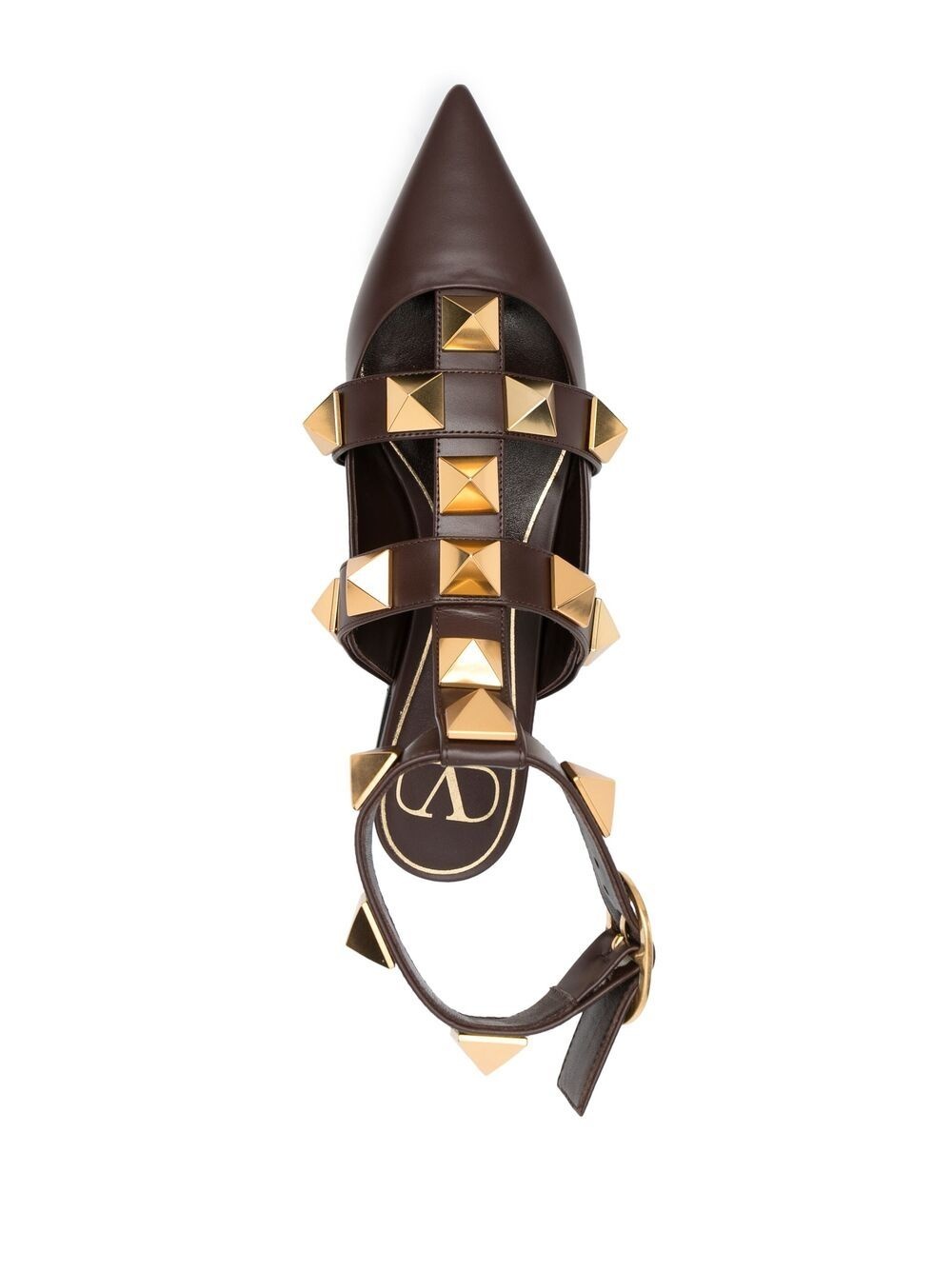 Rockstud-detail pointed-toe pumps - 4
