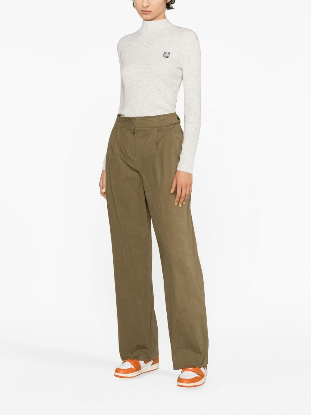 fox-motif high-neck jumper - 2