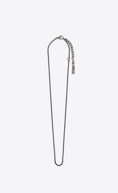 SAINT LAURENT small faceted cable-chain necklace outlook