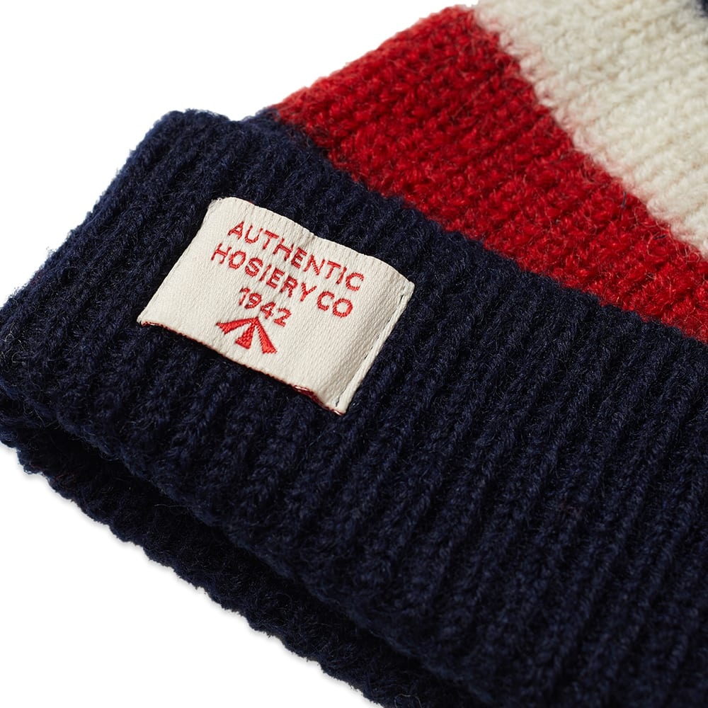 Nigel Cabourn Striped Pom Pom Beanie - 2