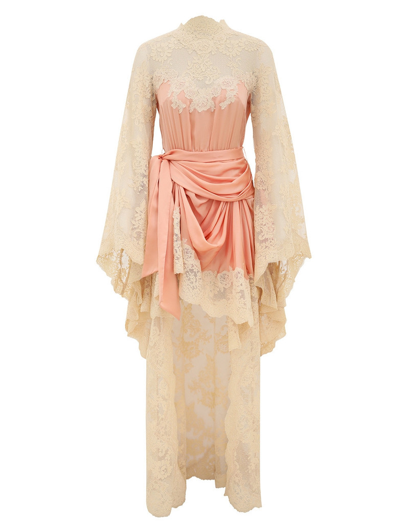 knee length dresses for ladies Hypnotic Lace Frill Midi Dress