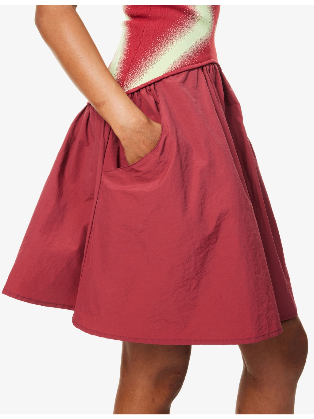 Naomi Mixed Shoulder-Straps Stretch-Woven Mini Dress - 5