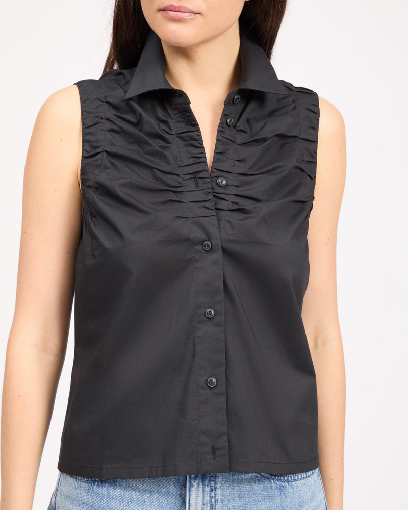 Georgina Ruched Poplin Shirt 1