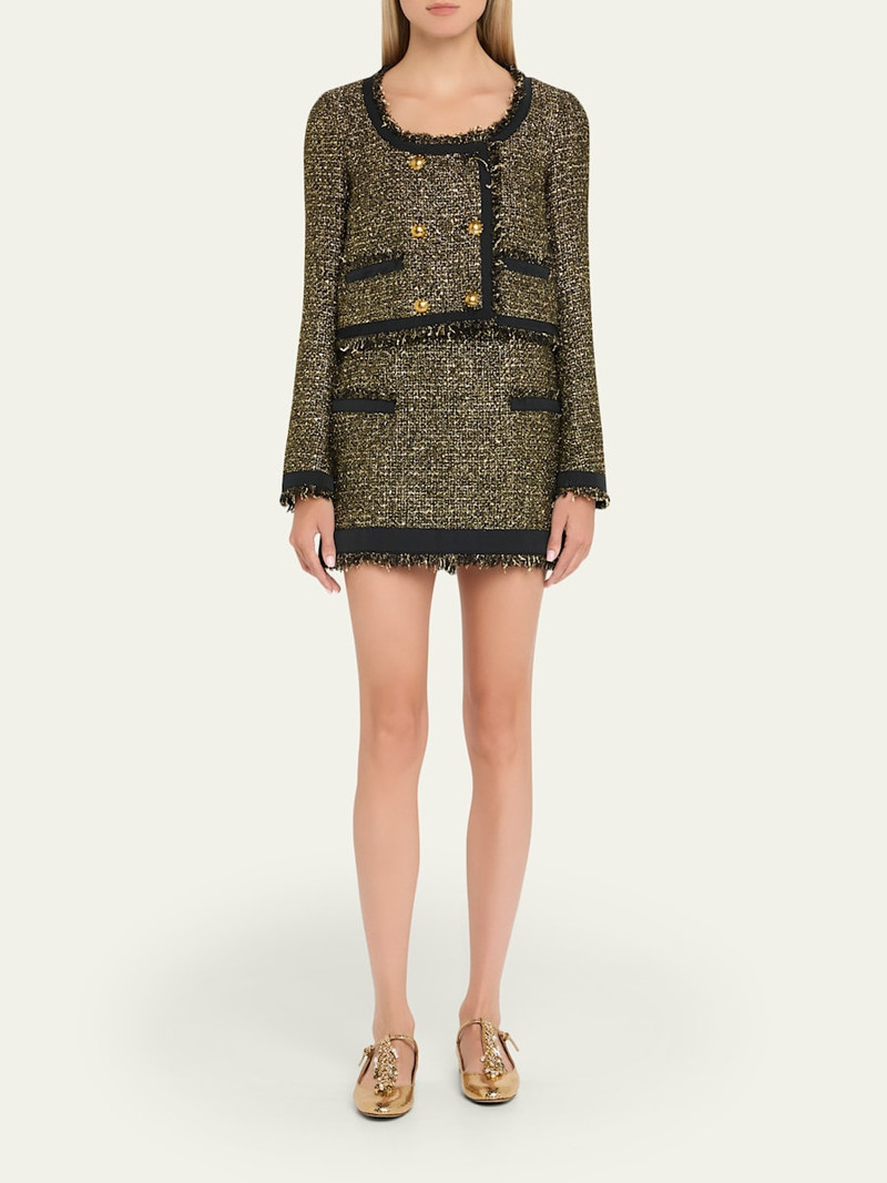 ULLA JOHNSON Anisa Sparkly Tweed Jacket outlook