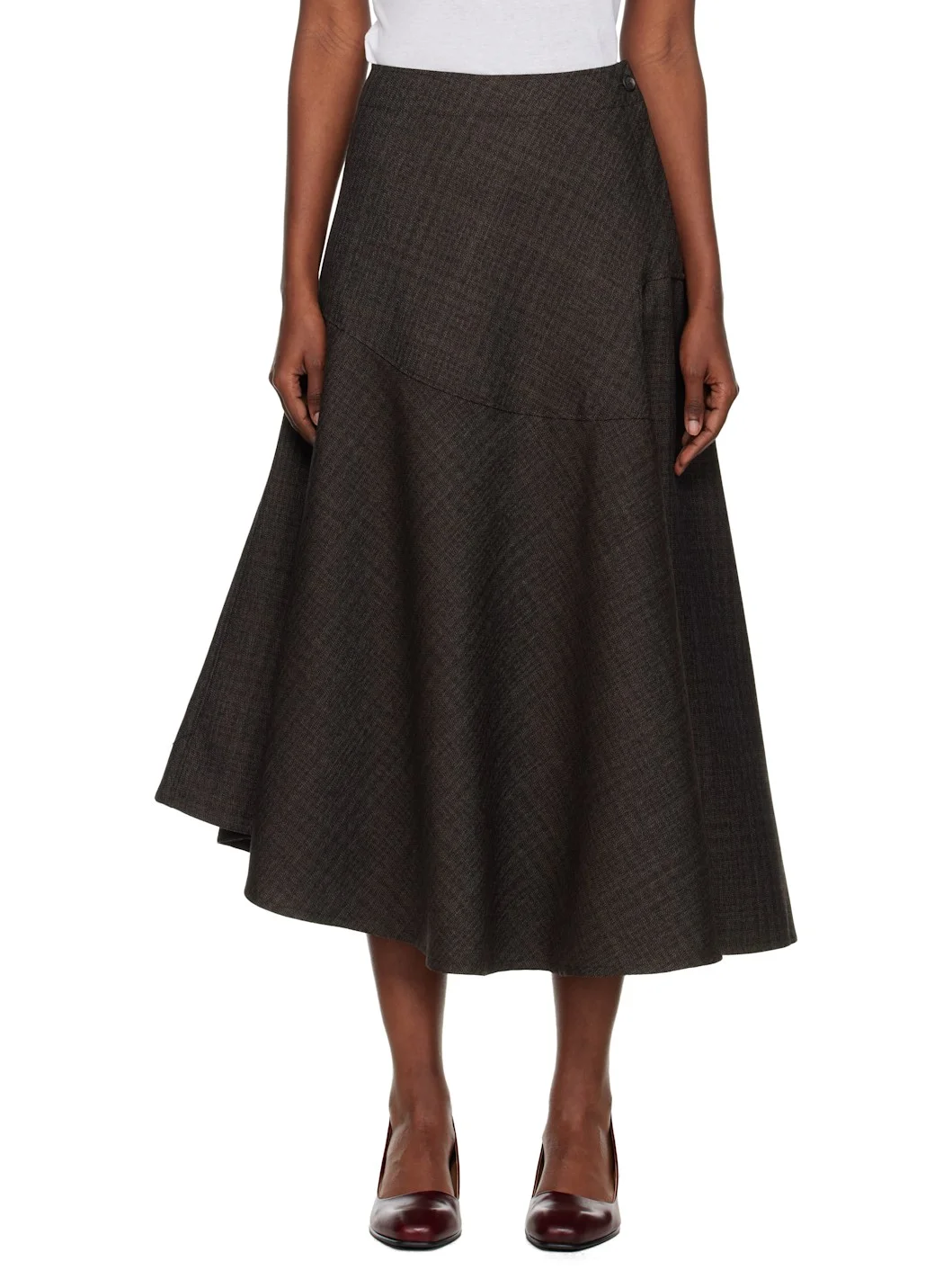 Brown Waltz Midi Skirt - 1