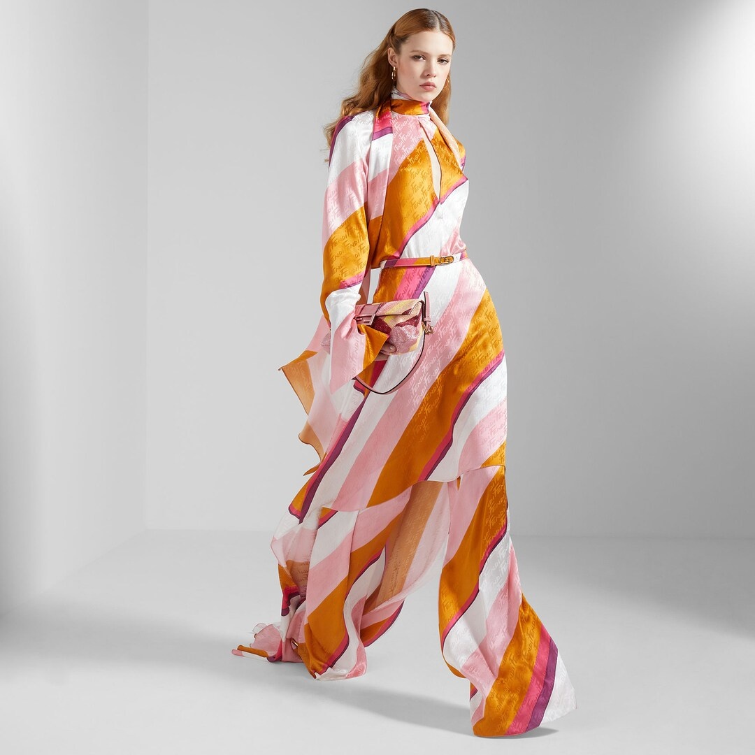 Multicolor satin pants - 4