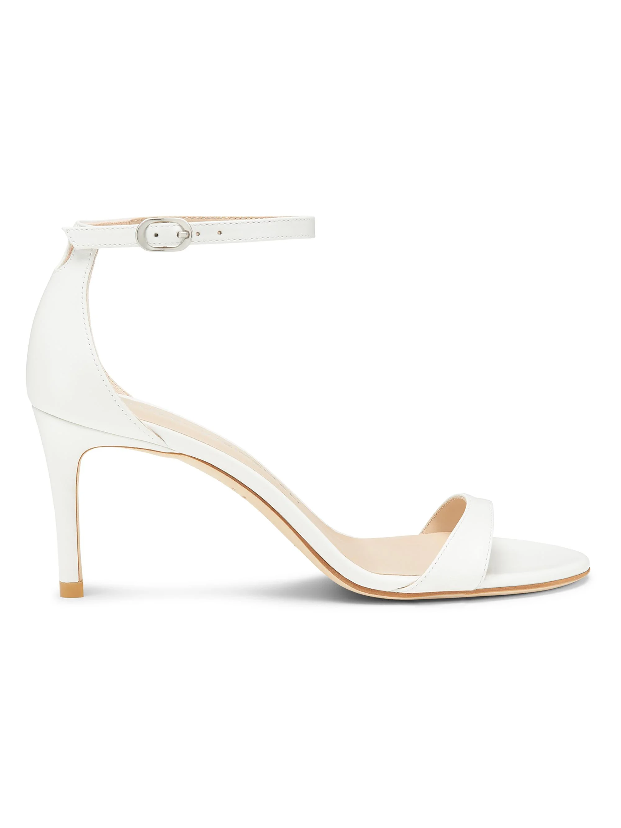 Women's Nudist II 75MM Leather Sandals - White - 1