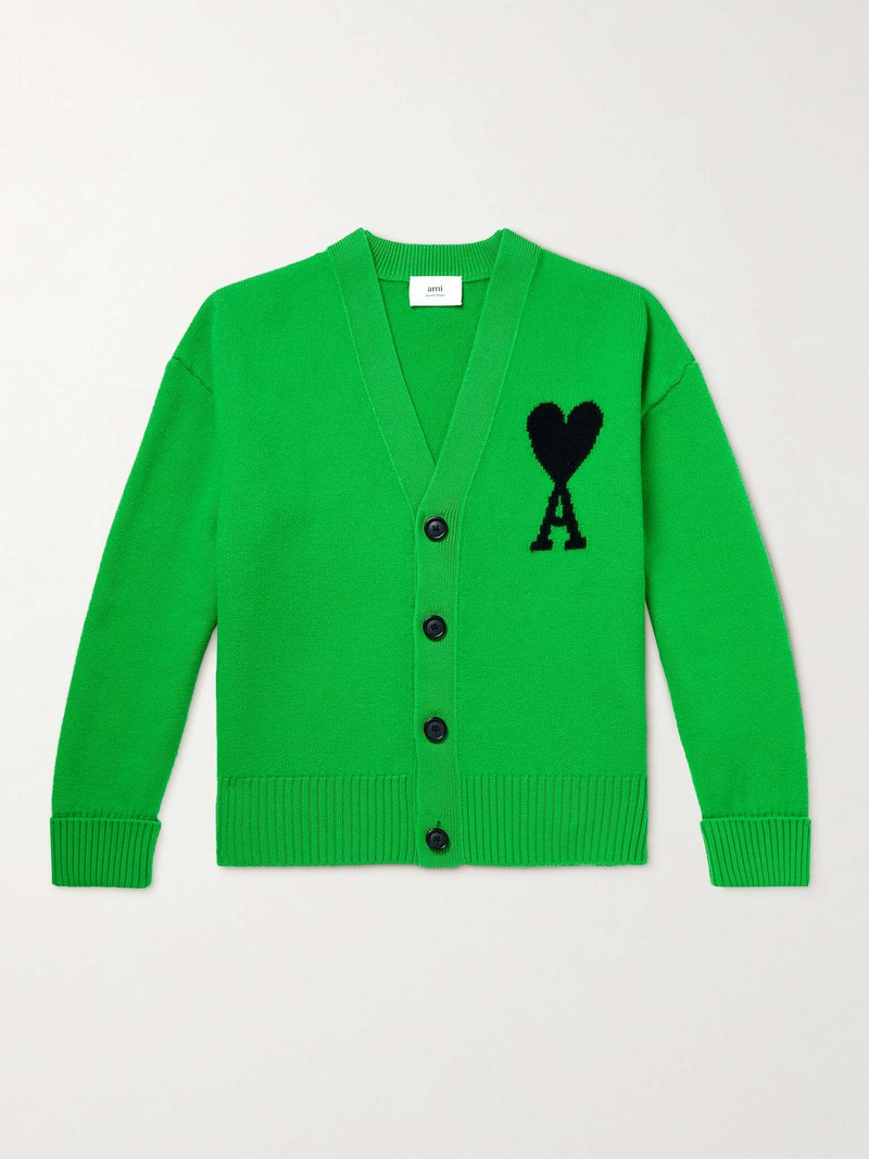 Logo-Intarsia Organic Cotton and Wool-Blend Sweater - 1