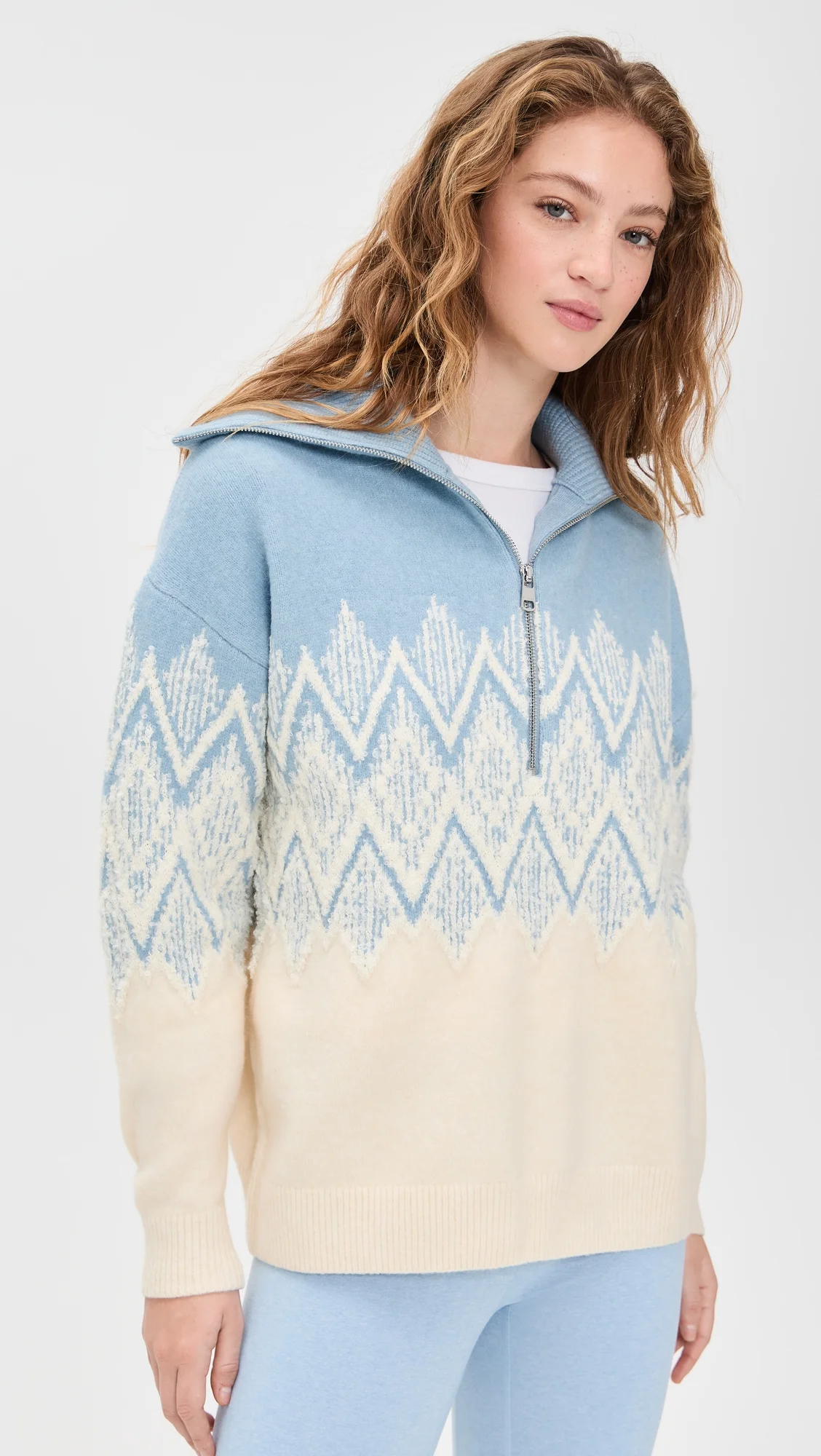 Hedda Fair Isle Half Zip Pullover - 1