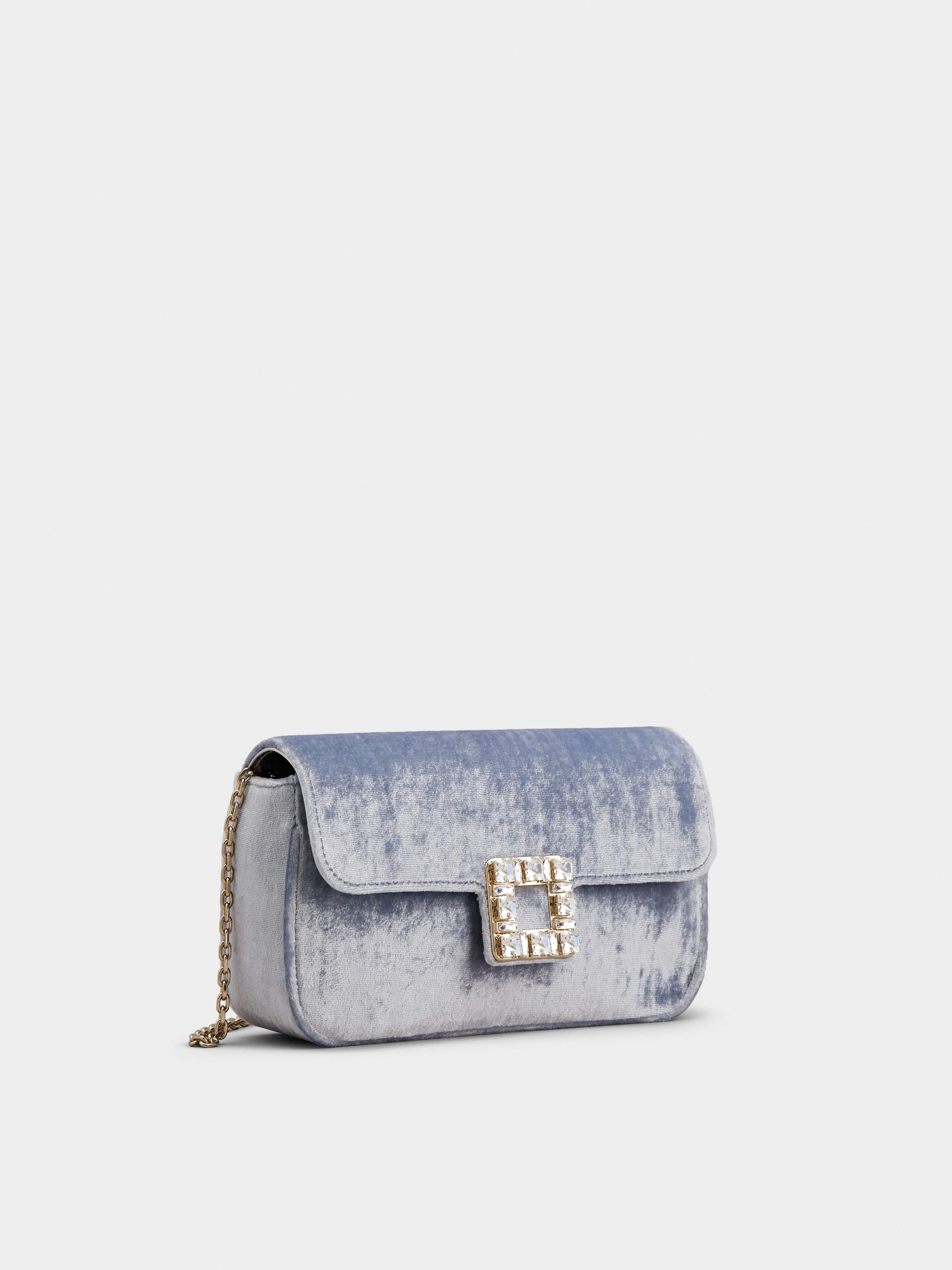 Jeu de Fille Strass Buckle Clutch Bag in Velvet - 3