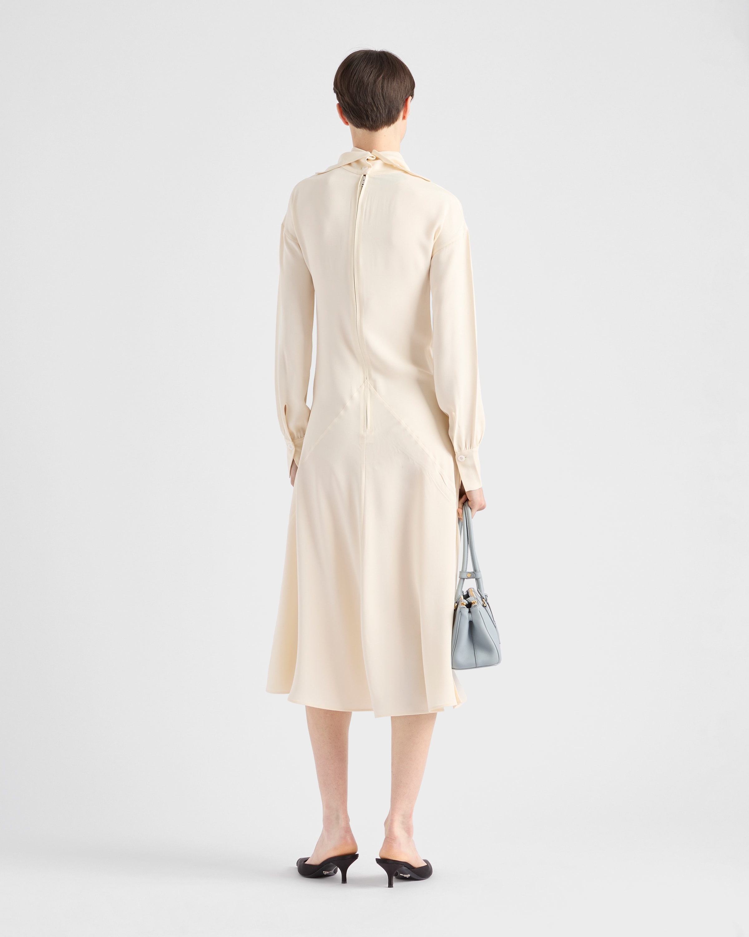 Silk broadcloth midi-dress - 5