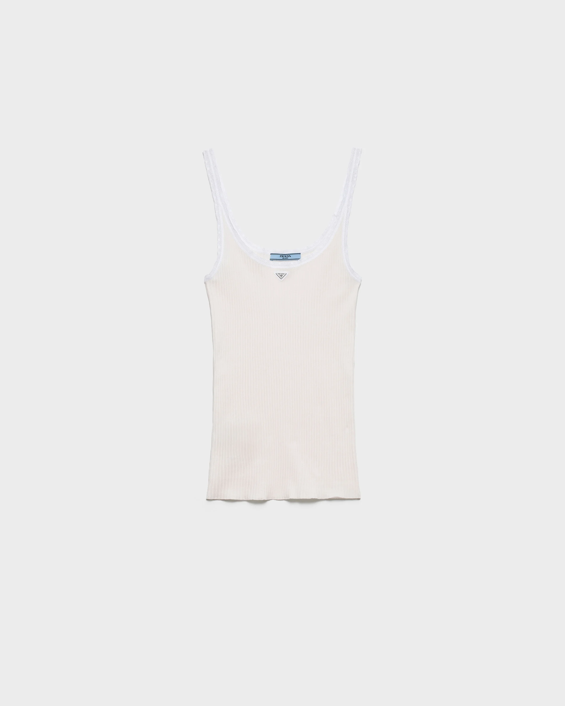 Ribbed cotton top - 1