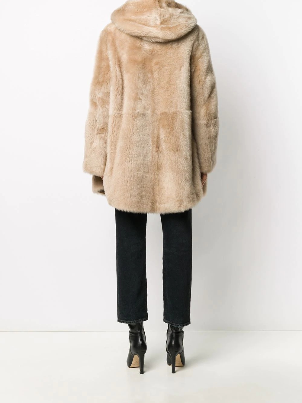 hooded fur coat - 4