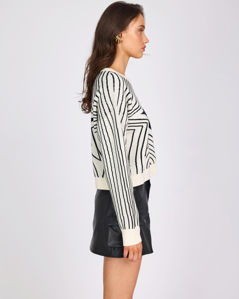Star Gazing Knitted Sweater - Mono Print 9