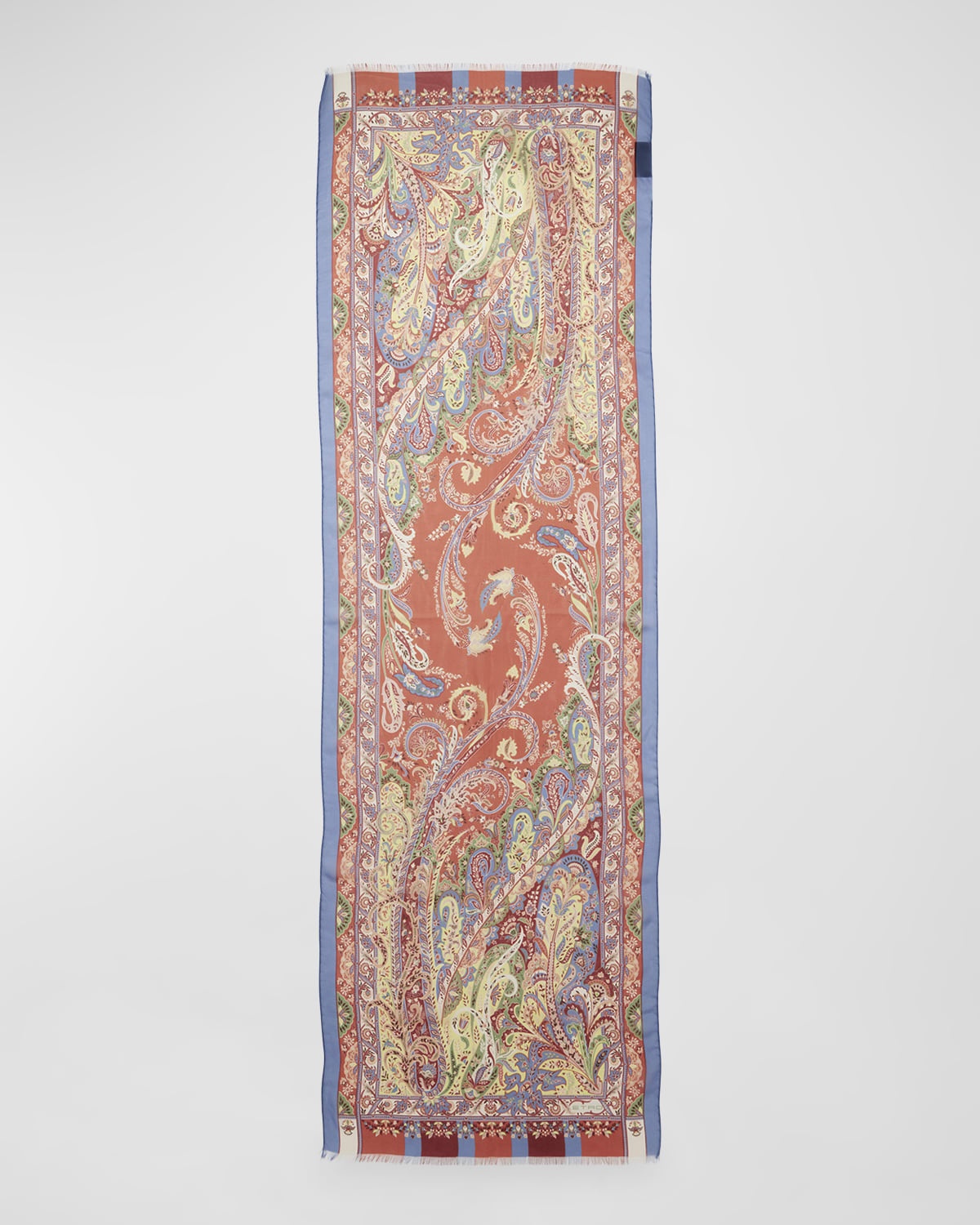 Paisley & Floral Sheer Silk Scarf - 2