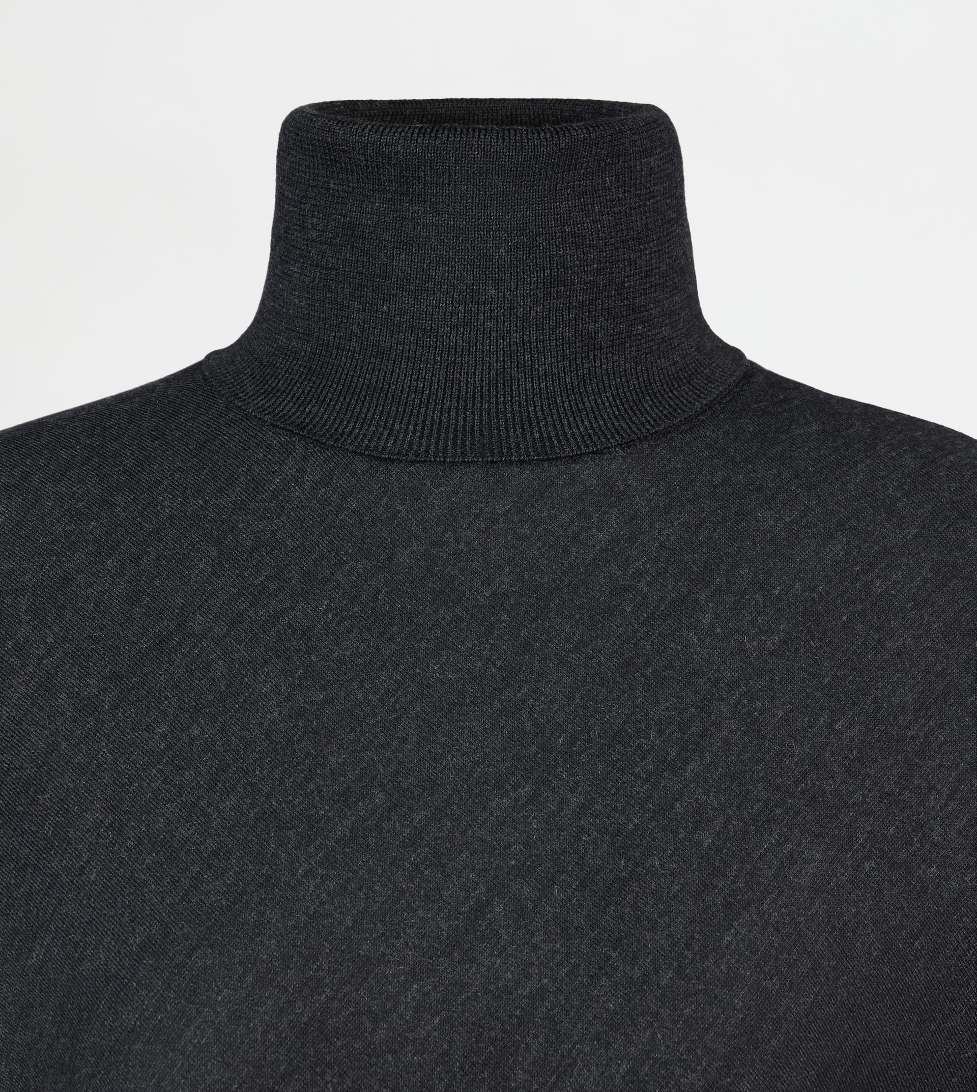 SILK BLEND TURTLENECK - GREY - 7