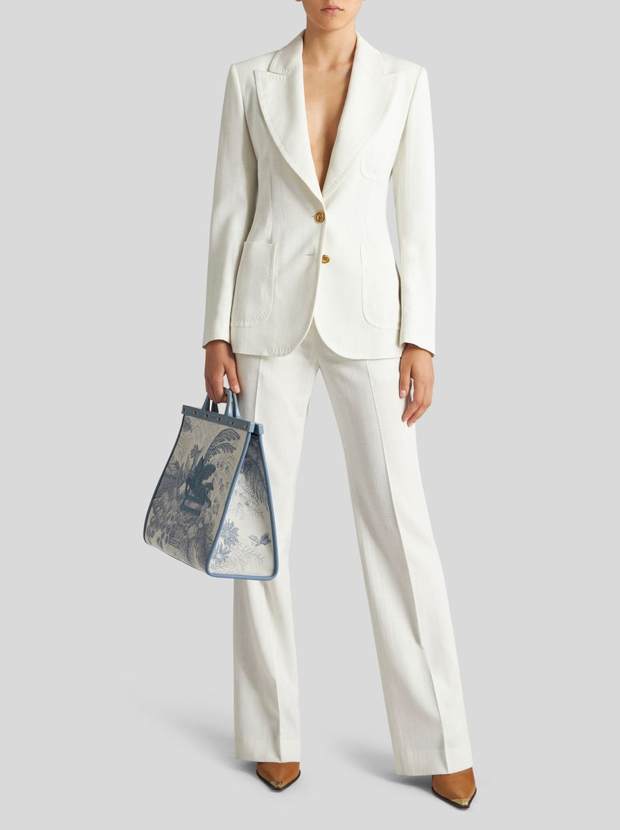 SLUB FABRIC TROUSERS - 2