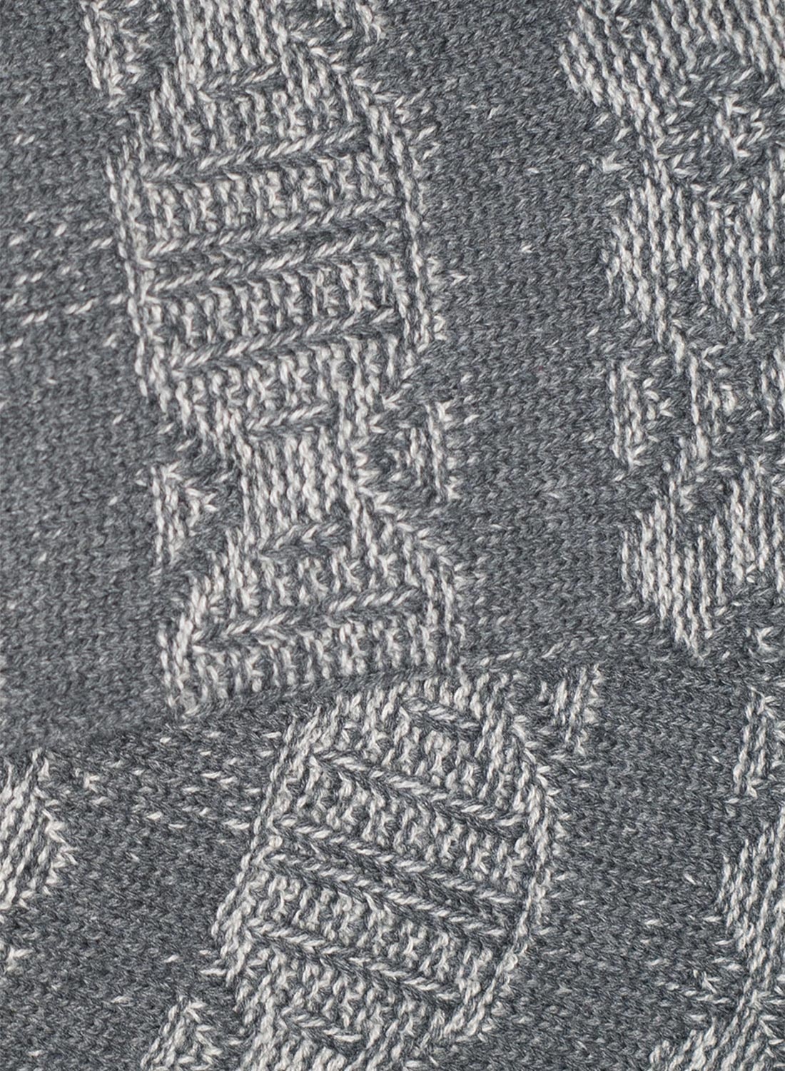 Kinari Tokyo Cotton Links Pattern Crew Sock in Grey - 2