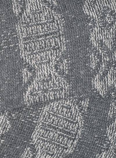 Nigel Cabourn Kinari Tokyo Cotton Links Pattern Crew Sock in Grey outlook