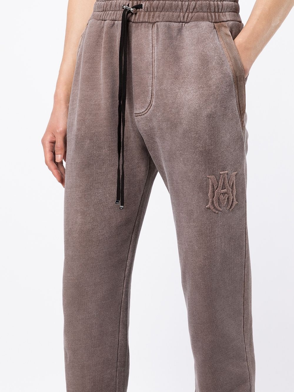 faded jersey track pants - 5