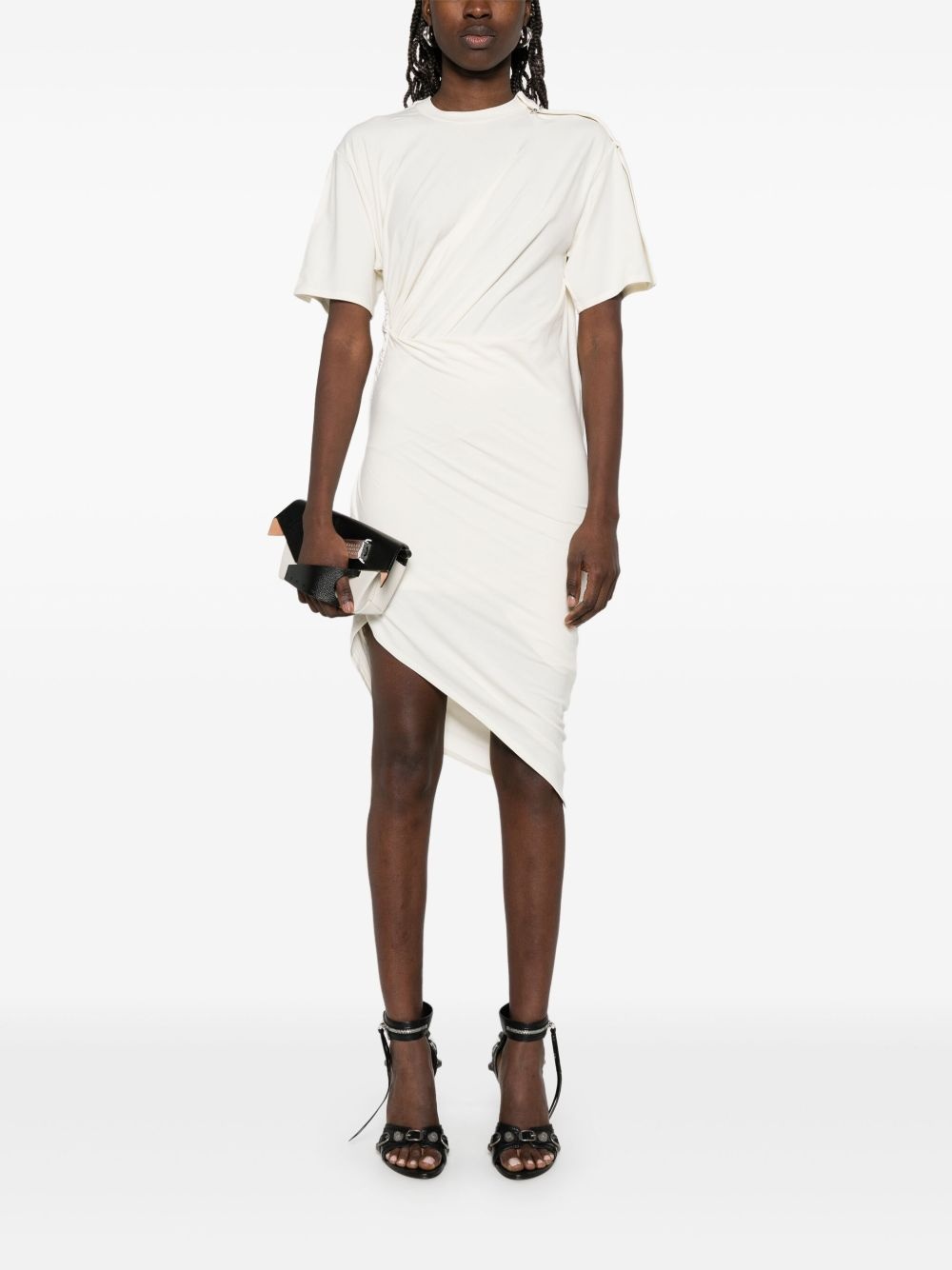 piercing-detail midi dress - 2