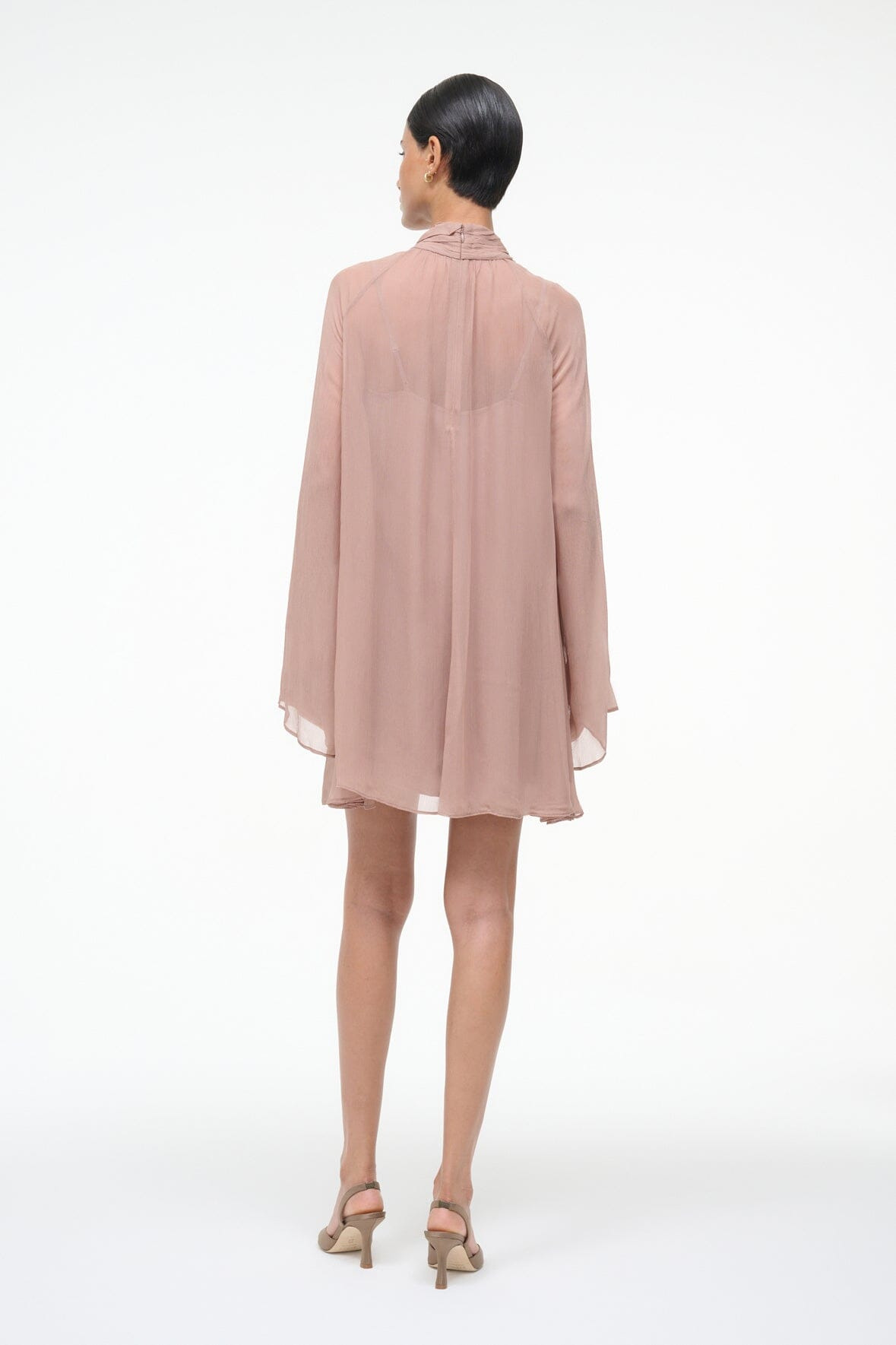 STAUD ESTHER MINI DRESS TAUPE - 4
